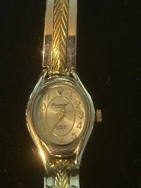 Precision By Gruen Heringbone Women's Diamond Quartz Bracelet Watch